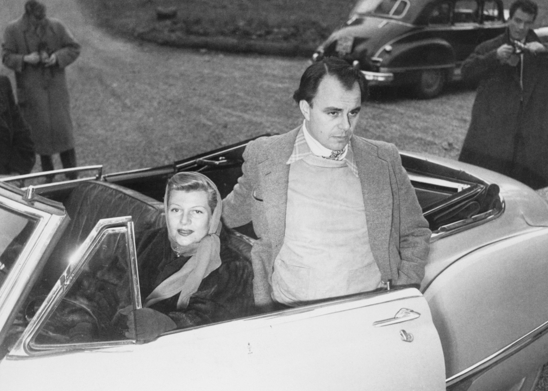 Prince Aly Khan and Rita Hayworth in Dorigny, Switzerland.