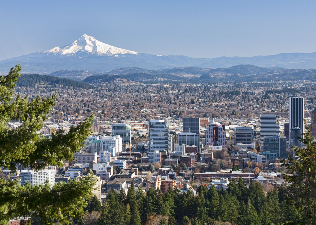 Portland cityscape from Pittock Mansion.