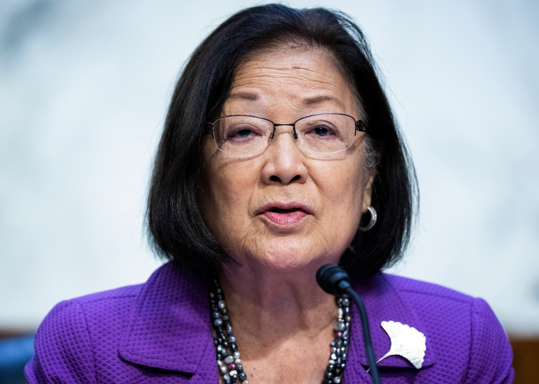 Senator Mazie Hirono speaks at a hearing.