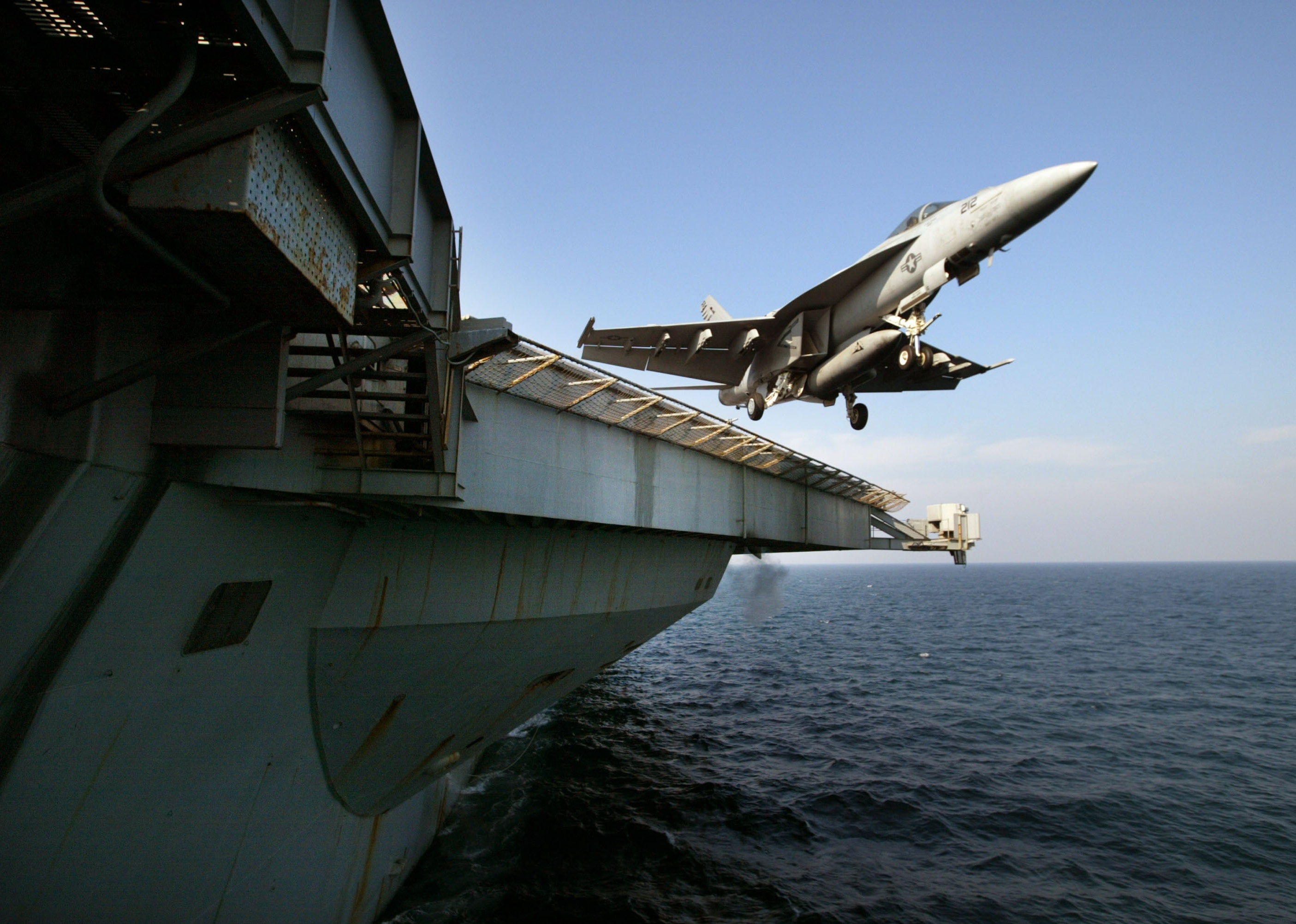 Pilots From USS Abraham Lincoln patrol the No Fly Zone over Iraq.