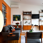 Home decorated in midcentury modern style.