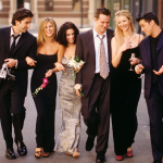 The cast of 'Friends' in a promotional photograph.