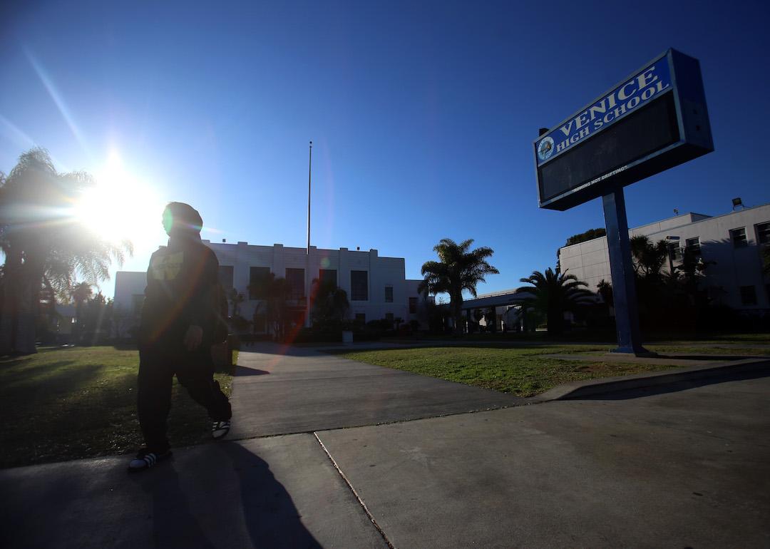 Exterior of Venice High School, which was used as the exterior for Rydell High in "Grease"