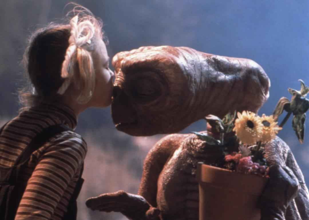Drew Barrymore on the set of "E.T."