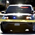 Police officers investigate one of several crime scenes from a shooting spree at 8th Avenue and Zuni Street on December 28, 2021 in Denver, Colorado. A disabled vehicle with a flat tire and shot out window remains in the intersection. A suspect went on a shooting spree on Monday night that spanned two cities, Lakewood and Denver, and claimed the lives of four people and wounded three people including a Lakewood police officer. 