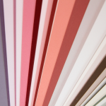 An array of colors ranging from rich pink to muted beige and white