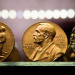 Nobel medals on display at Björkborn's mansion.