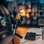 photo of podcast recording studio