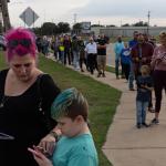 Texas residents waiting in line to vote in Nov 2022
