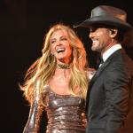 County singers Faith Hill and Tim McGraw perform onstage at the Academy of Country Music Awards in 2017 in Las Vegas, Nevada.