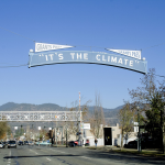 The “It’s the Climate” sign was first hung on July 20, 1920, to promote the temperate weather of Grants Pass.