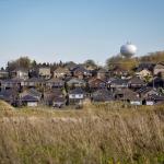 View of rows of homes in Ontario, CA