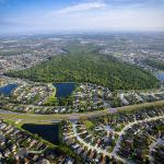 Aerial view of Kissimmee, Florida.