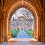 The Arched Hallway of Holder Hall on the campus of Princeton University. 