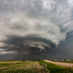 Mothership supercell storm just outside Harrisburg, Nebraska and from which multiple tornadoes were reported, 2017.