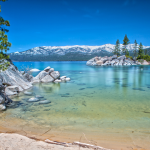 View of Lake Tahoe at D.L. Bliss State Park, California