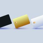 A black, gold and platinum card as a concept of business credit cards.