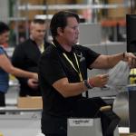 Election workers scan ballots at the scanning stations of the Philadelphia City Commissioners Office and Election Warehouse on Election Day in Philadelphia, Pennsylvania, November 5, 2024.