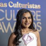 Mindy Kaling arrives at the Las Culturistas Culture Awards at The Orpheum Theatre in Los Angeles, California, on July 17, 2025.
