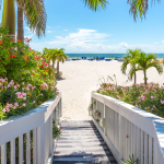 Path to beach in St Petersburg, Florida.