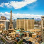 An aerial view of Las Vegas.