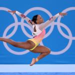 Rebeca Andrade during the Women's floor final of the Tokyo 2020 Olympic Games.