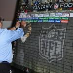 Touchdown for Charity's celebrity fantasy football draft board.