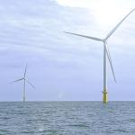 Wind turbines in federal ocean waters installed in 2020 as part of the Coastal Virginia Offshore Wind pilot project.