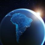South America as viewed from space.