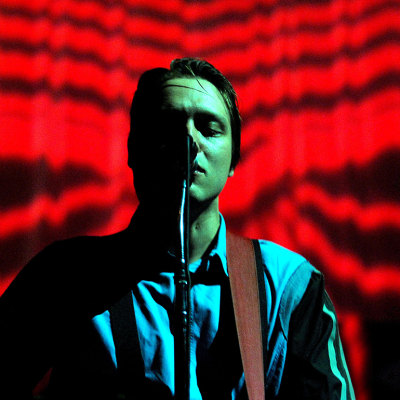 Win Butler of Arcade Fire at the Manchester Apollo.