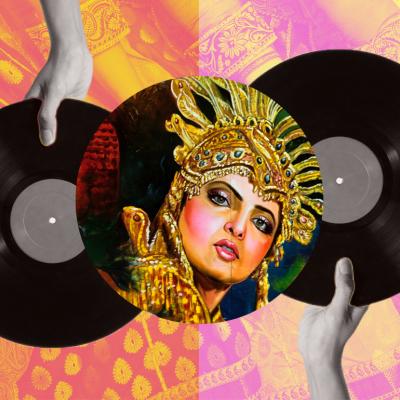 Editorial Illustration with Bollywood poster.