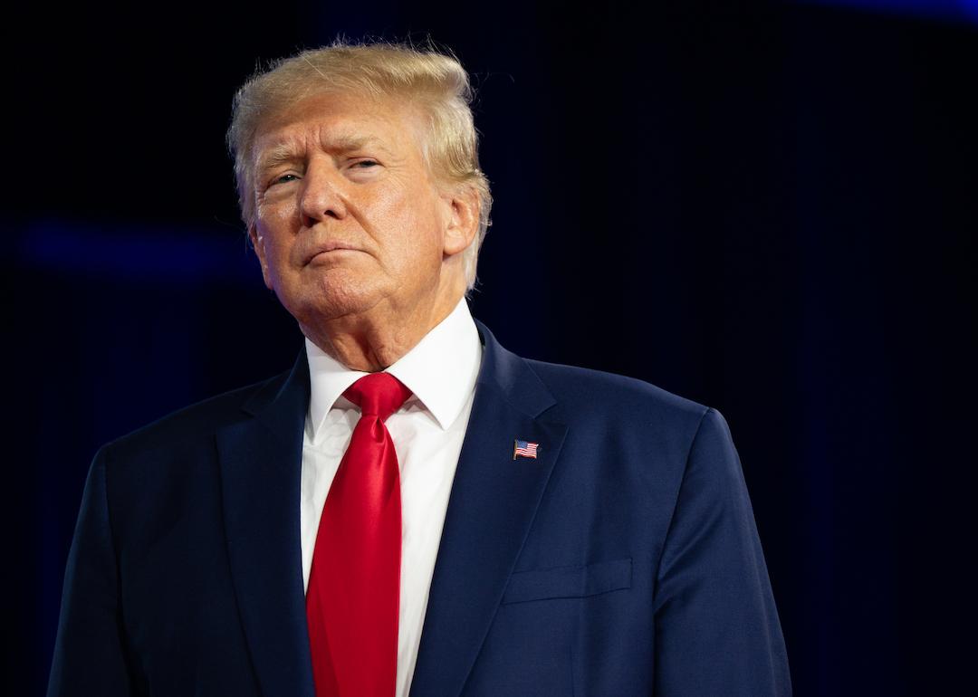 Former U.S. President Donald Trump speaks at the Conservative Political Action Conference (CPAC) at the Hilton Anatole on August 06, 2022 in Dallas, Texas