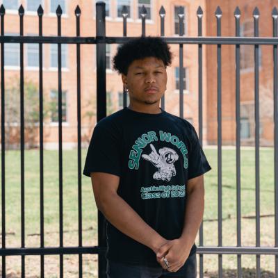  Amarion Porterie, an 18-year-old senior at Stephen F. Austin Senior High School, in Houston