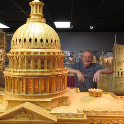 Some of Pat Acton’s creations, housed in the museum, include the U.S. Capitol and Notre Dame Cathedral.