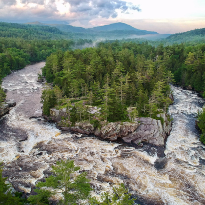 The Penobscot River above Millinocket, Maine.