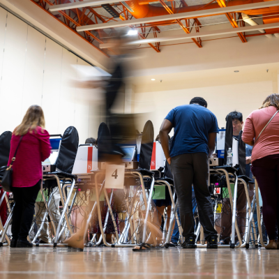 Voters cast their ballots at the West Gray Multiservice Center during Election Day on Tuesday, Nov. 7, 2023, in Houston.