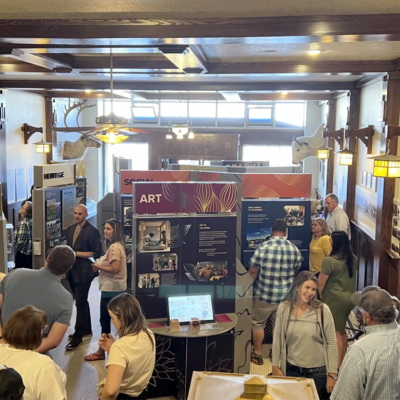 Opening night of the "Spark!" exhibit in Soda Springs, Idaho.