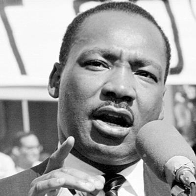 Civil rights leader Rev. Martin Luther King Jr. delivers a speech at UC Berkeley in California on May 17, 1967.