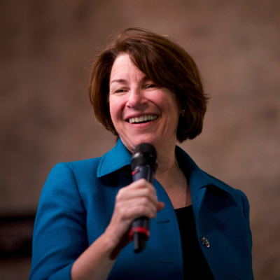 U.S. Sen. Amy Klobuchar (D-MN) at a meet-and-greet in Philadelphia, Pennsylvania in 2019. 