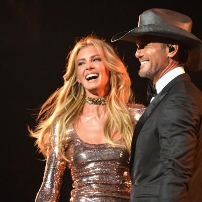 County singers Faith Hill and Tim McGraw perform onstage at the Academy of Country Music Awards in 2017 in Las Vegas, Nevada.