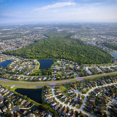 Aerial view of Kissimmee, Florida.