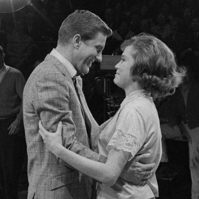 Actors Dick Van Dyke and Mary Tyler Moore in rehearsal for 'The Dick Van Dyke Show' on Dec. 2, 1963 in Los Angeles, California.