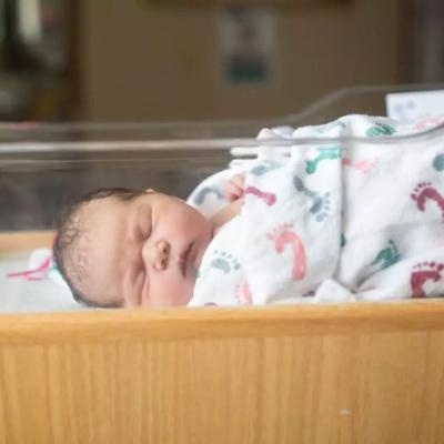 Newborn baby in hospital.