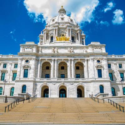 View of the Minnesota State Capitol building.