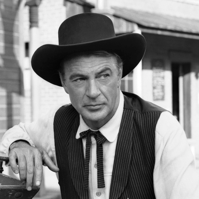 Gary Cooper as Marshal Will Kane on the set of ‘High Noon’.