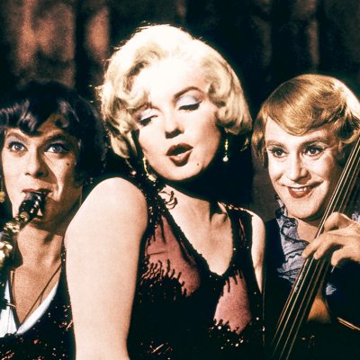 Tony Curtis, Marilyn Monroe, and Jack Lemmon in ‘Some Like It Hot’.