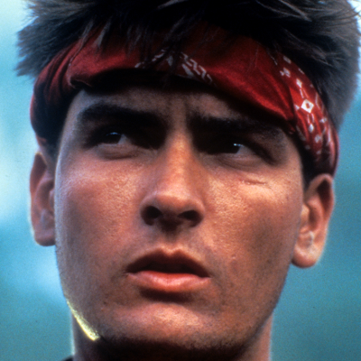 Charlie Sheen in a scene from the film ‘Platoon'.