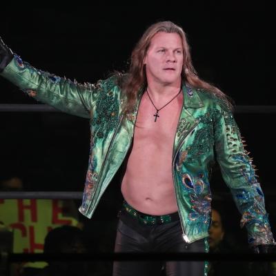 Chris Jericho enters the ring during the DDT Pro-Wrestling event at Ryogoku Kokugikan in Tokyo, Japan, on November 12, 2023.