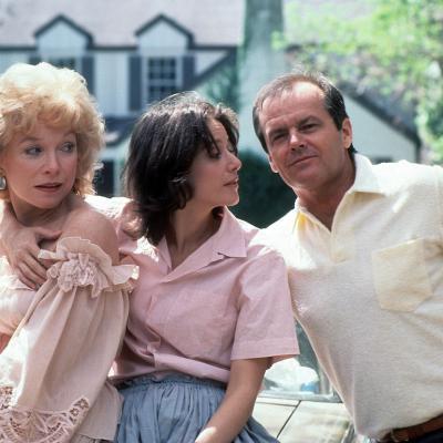 Actors Shirley MacLaine, Debra Winger, and Jack Nicholson in a scene from the 1983 film 'Terms of Endearment.'