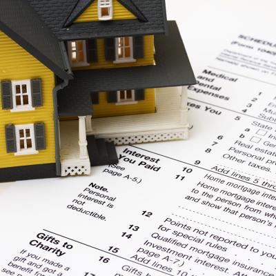 A figure of a house on a U.S. tax form.
